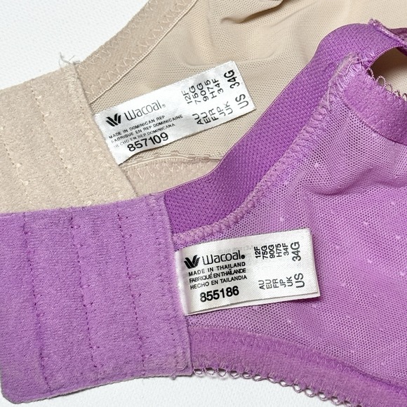 (2) Wacoal 34G Bra Retro Chic Full Figure 855186 Simple Shaping Minimizer 85709 - Picture 6 of 6